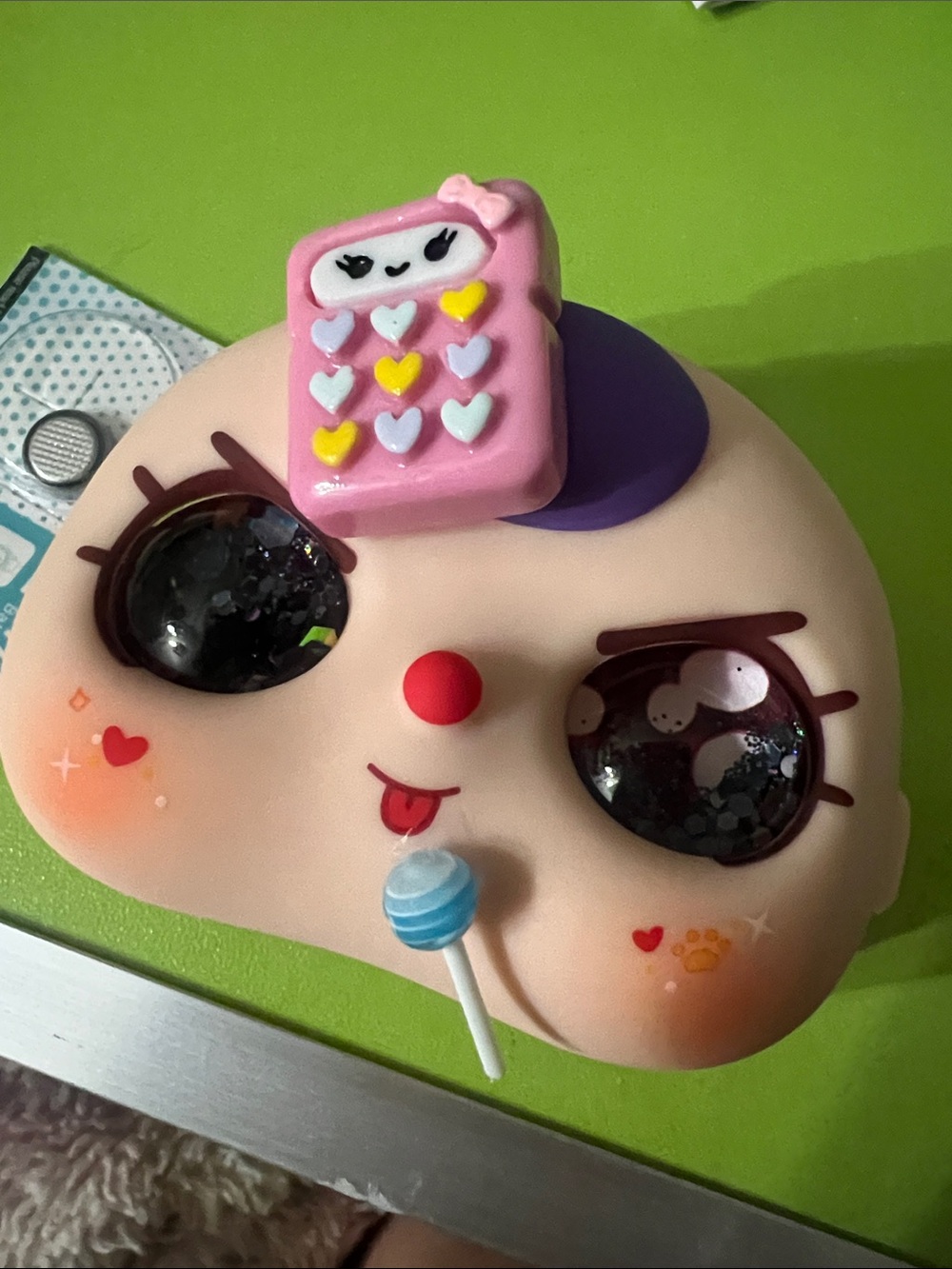 100% customized Baby three replacement face with blinky eyes!